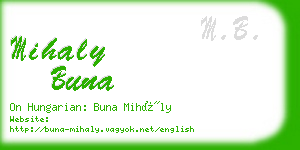 mihaly buna business card